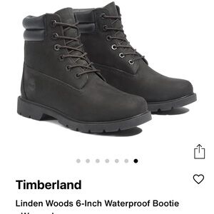Timberland Linden Woods Black Waterproof Boot, Women’s 9.5
